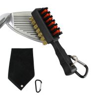 Golf Brush Golf Club Head Cleaning Brush Double Side Brass Nylon Golf Groove Cleaner with Keychain Drop Ship Towels