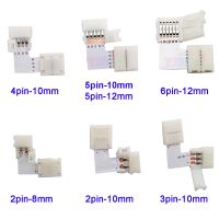 10pcs 2pin 3pin 4pin 5pin 6pin L Shape LED Connector For connecting corner right angle RGB RGBW RGBWW 2811 2812 5050 LED Strip