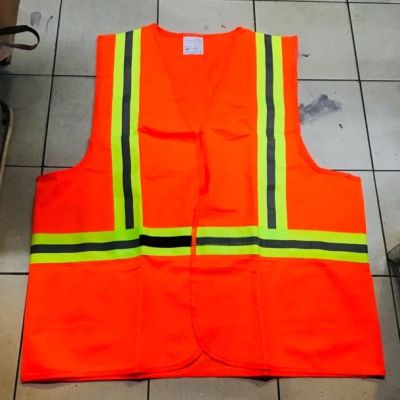Technovest Orange Vest 0051 เสื้อกั๊กเซฟตี้ สีส้ม คุณภาพพรีเมี่ยม (รหัส 32)