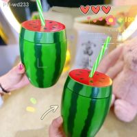 Tea Milk Juice Lovely Food Grade Plastic Summer Straw Cup Drinkware Strawberry Pineapple Watermelon Water Bottle