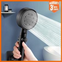 Shower Head with Hose High Pressure 5 Modes Adjustable Showerheads Water Saving One-Key Stop Spray Nozzle Bathroom Accessories