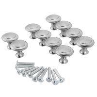 ☈ 10pcs/set Round Cabinet Knobs Stainless Steel Drawer Knobs Kitchen Cupboard Pull Handles Furniture Hardware Accessory