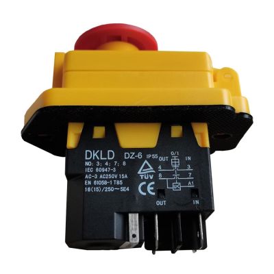 ☫ DKLD DZ-6 Electromagnetic Switch Emergency Stop Pushbutton Switches for Industrial Machine Tool Equipment Ac 250V 16(15)A 5E4