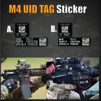 สติกเกอร์ติดปืน M4 UID Tag M4/AR15/MK18 1ชุด งานพิมพ์ สุ่มเลข