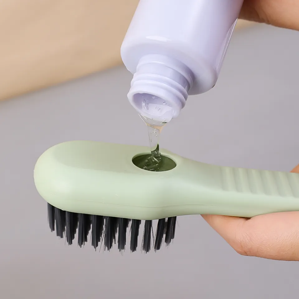 Multifunctional Shoe Brushes With Soap Dispenser Long Handle Brush Cleaner