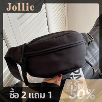 Jollic กระเป๋าคาดอกสำหรับผู้หญิงกระเป๋าสะพายคาดลำตัวคาดเอวผ้าใบกระเป๋าคาดเอวสำหรับวิ่งกระเป๋าคาดเอวลำลองกระเป๋าคาดเอวครึ่งมูน