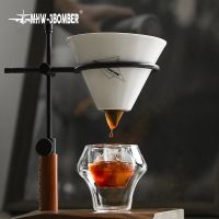 ถ้วย MHW-3BOMBER สำหรับใช้ในกาแฟนำกลับมาใช้ได้แก้วสองชั้นป้องกันน้ำร้อนลวกถ้วยสำหรับบาริสต้ากาน้ำชาอุปกรณ์เสริมสำหรับบาริสต้า Lungo