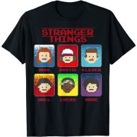 Adult Clothes Netflix Stranger Things Group Shot 8-bit Box Up T-shirt 2023 new popular