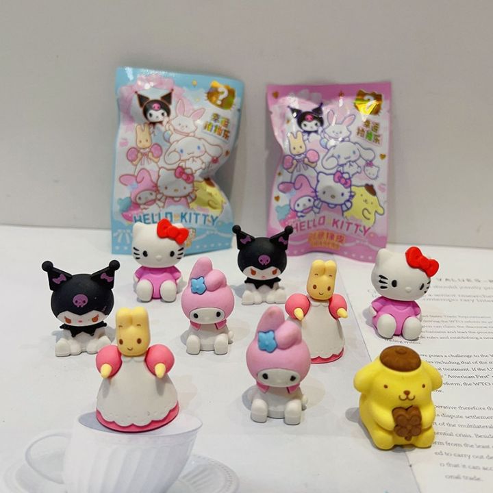 sanrio-ยางลบดินสอน่ารักอะนิเมะ-hello-kitty-mymelody-kuromi-cinnamoroll-32ชิ้น-กล่องเครื่องเขียนอุปกรณ์นักเรียนโรงเรียนขายส่ง