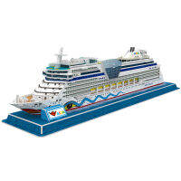 3D Puzzle Toys Three Dimensional Luxury Cruise Ship Jigsaw Education Paper Assembly Model Children Adult Parent-child Gift