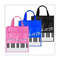 3 Pcs Piano Keys Handbag Small Piano Music Bag Reusable Tote Bag Shoulder Shopping Bag Book Bag Tote