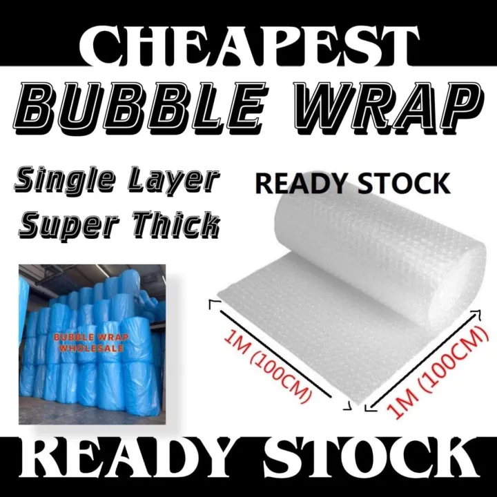Bubble Wrap Single Layer 1Meter X 1Meter / Extra Bubble Wrap / Bubble ...