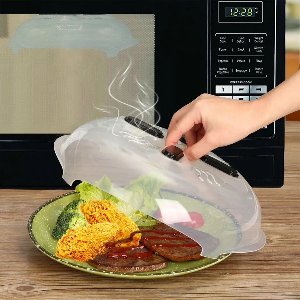 Microwave Cover for Food 2PCS Microwave Splatter Cover Large Microwave  Plate Food Cover With Easy Grip Handle Anti-Splatter Lid With Enlarge Steam