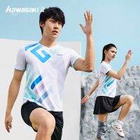 2023 New Fashion version Kawasaki/Kawasaki spring and summer professional badminton uniform sports T-shirt sweat-absorbent and breathable for men and women couples