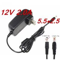 12V 2A(5.5mm*2.5mm) AC to DC Adapter Charger Power Supply LED Light Camera CCTV US Plug Nice