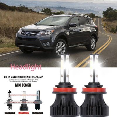 หลอดไฟหน้ารถยนต์ LED LAI 40w 6000k สีขาว สําหรับ Toyota RAV4 2016-2019 2PCS