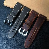 Suitable For Handmade first layer cowhide retro rough wind wristband suitable for Panerai watch strap 26x22mm olive green brown