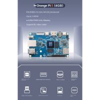 For Orange Pi 5 Rockchip RK3588S 8-Core 64 Bit 4GB LPDDR4/4X WiFi+BT5.0 Programming Development Board