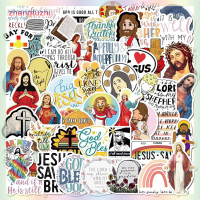 zhangfuzhi TANG 50Pcs Jesus Christians Cartoon Graffiti Stickers Laptop Skateboard Luggage Decal