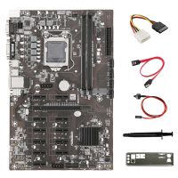 B250B ETH Mining Motherboard+4PIN IDE To SATA Cable+SATA Cable+Switch Cable+Baffle+Thermal Grease 12PCIE MSATA for BTC