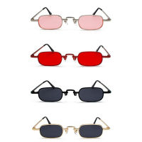 Retro Punk Glasses Clear Square Sunglasses Female Retro Metal Frame