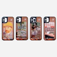 Casetify เคสโทรศัพท์มือถือแบบกระจกแข็ง ลาย  MET Van Gogh Monet สําหรับ For  7 8 Plus X XS XR 11 12 13 Pro Max