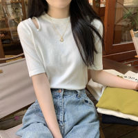 XIAOXIANGFENG high-grade short sleeve T-shirt knitwear womens summer 2023 new Korean style unique chic small top fashion