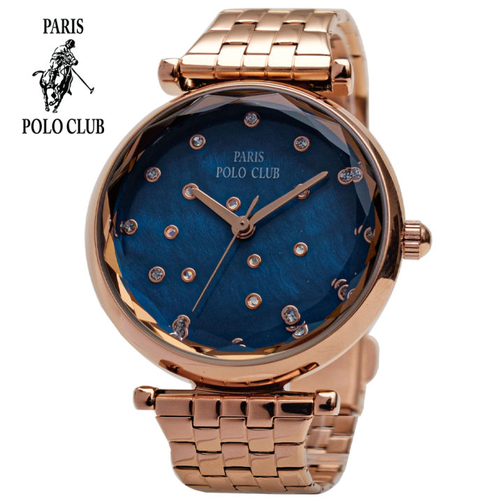นาฬิกา-paris-polo-club-ผู้หญิง-3pp-2202906l-ของแท้มีกล่องใบรับประกัน-1-ปี