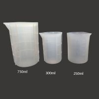 ﹍ 100/250/300/750ml Disposable Silicone Measuring Cup Glue Measuring Tools Scale Jewelry Resin Molds for Jewelry Making Tool