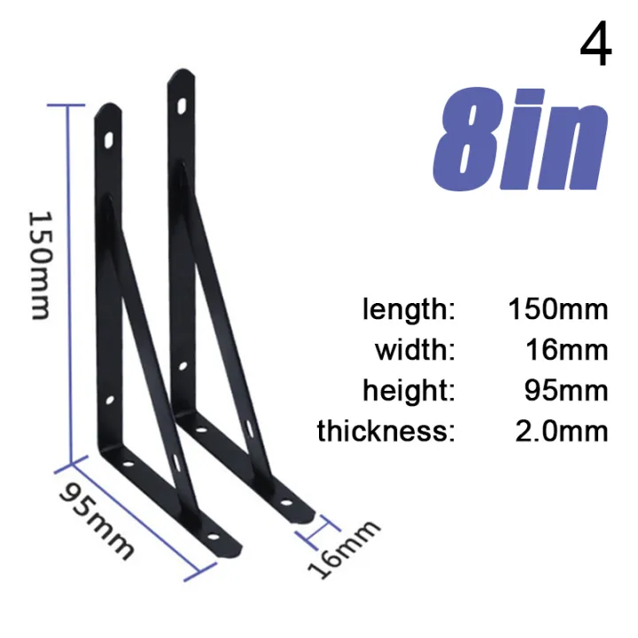2 Pack Wall Shelf Brackets Heavy Duty Corner Brace Shelves Metal