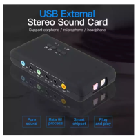 USB 2.0 sound card 7.1แท้ with SPDIF in out optical port