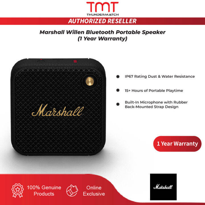 Marshall Willen Bluetooth Portable Speaker (1 Year Warranty) Lazada
