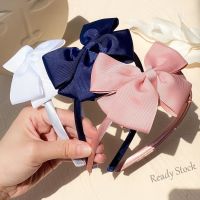 【Ready Stock】 ○卍✘ C18 1PCS 4Inches Solid Color Hair Band for Girls Baby Grosgrain Ribbon Bowknot Hairband Scrunchies Sweet Headband Headwear Hair Accessories