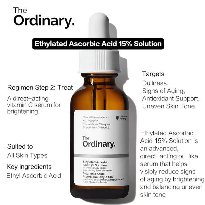 The Ordinary Ethylated Ascorbic Acid 15 Solution facial serum Acne