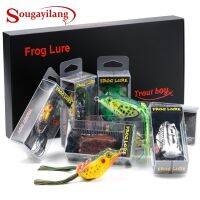 【DT】hot！ Sougayilang-Sapo Fishing Lure o corpo oco iscas macias Silicone Wobblers artificiais Topwater Wobblers Baixo e Pike 6PCs 9PCs