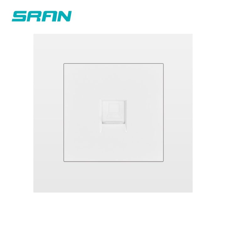 sran-wall-rj45-socket-5-category-computer-network-interface-new-flame-retardant-pc-panel-86mm-86mm-white-internet-outlet