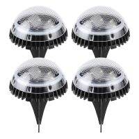 8 LED Lawns Lamps Waterproof Solar Garden Buried Lights, Disk for Yard Gardens Walkways Front Doors