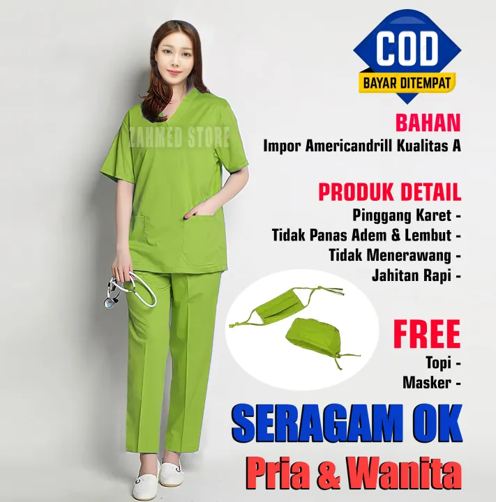 Scrub Baju Oka Terbaru 2022 - Baju Stel Medis - Seragam Medis Rumah ...