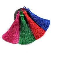 【YF】❍♝❄  3-24Pcs 8cm Tassel with Pull Coil Polyester Silk Decoratitive Tassels Crafts Keychains Jewelry Curtains Accessories