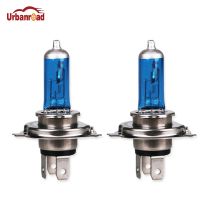 Urbanroad 2pcs H4 55W 60W Halogen Car Light 6000K High Low Beam Light Headlight Bulb Auto P43T 6000K 12V Xenon White Lamp