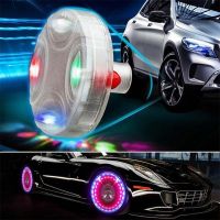 ♠ Solar Smart Tire Light Automobile Car Wheel Lights Nozzle Valve Caps Fluorescent Car Hub Luminous LED Tire Valve Caps lights