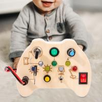 Segolike Montessori เกมกระดานที่กำลังยุ่งอยู่กับการเรียนรู้กิจกรรมแผงไฟฟ้า LED สำหรับเด็กวัยหัดเดิน