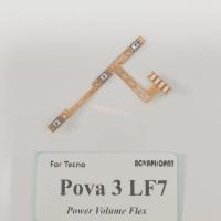 Novaphopat สำหรับ Tecno Pova 3 LF7ริบบิ้นที่ปรับเสียงขึ้นลงปุ่มเปิดปิดสายเคเบิลงอได้ปุ่มเปิด/ปิดไอโฟน