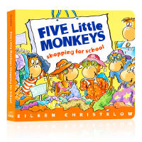 Five little monkeys shopping for school