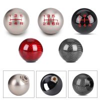 【YF】 Universal Real Carbon Fiber Car Gear Shift Knob Head Shifter Lever Aluminum Round Ball Shape M8x1.25 M10x1.25 M10x1.5