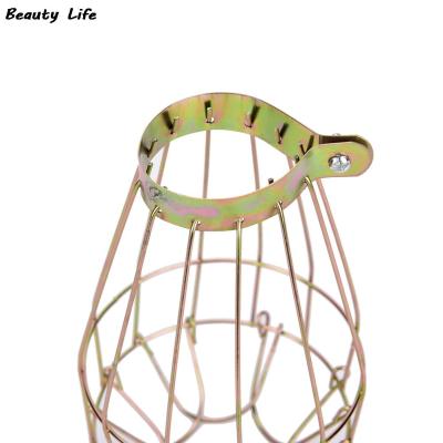 E27 Vintage Steel Bulb Guard Clamp On Metal Lamp Cage Retro Trouble Light Industrial Lamp Covers Lamp Shades Lanterns LED Strip Lighting