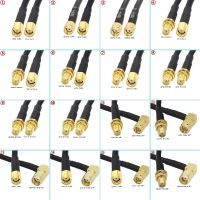 SMA Cable RG58 Coaxial Extension Connector RPSMA To SMA Male Female Right Angle Crimp for RG58 50ohm Fast Delivery Brass RF