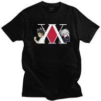 Hunter X Hunter Tshirt Homme Pre-shrunk Cotton Killua Zoldyck And Gon Freecss Tee Shirts Short-sleeve Printed T-shirt Merch Gift XS-6XL