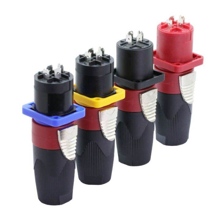 5sets-10pcs-4-pin-nl4fc-speaker-power-amplifier-connector-male-plug-female-panel-mount-ac-power-connector-plug-jack-socket