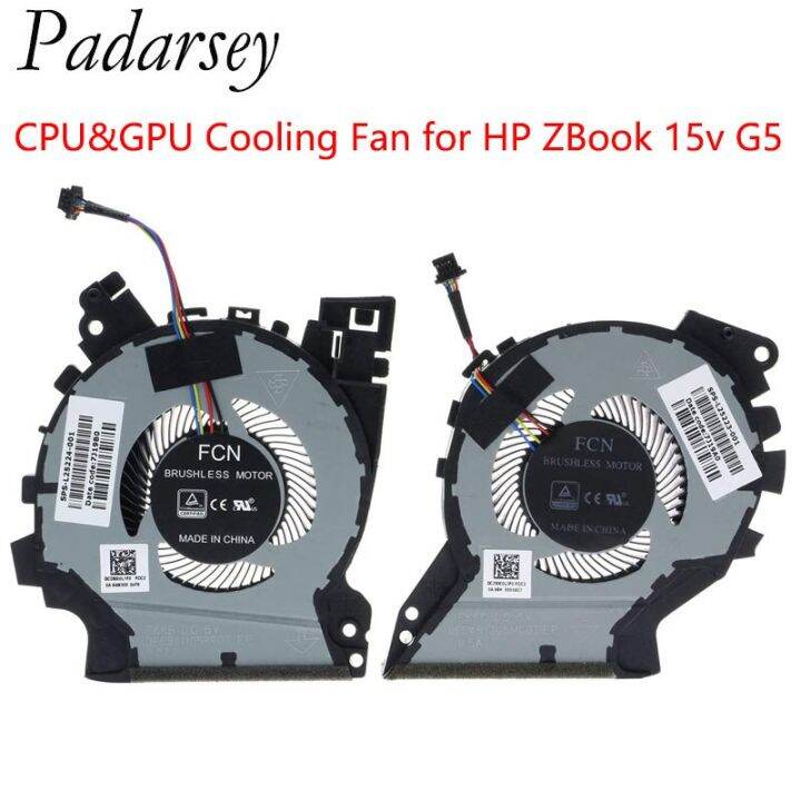 Padarsey Replacement Laptop CPU / GPU Cooling Fan For HP Zbook 15V G5